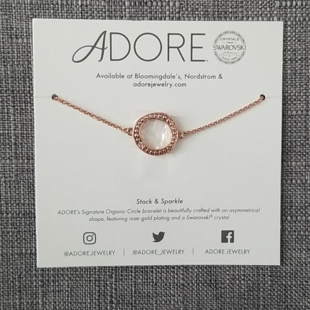 NWT Swarovski crystal & rose gold bracelet